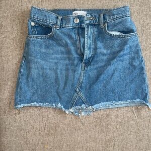 Zara Blue Denim Mini Skirt